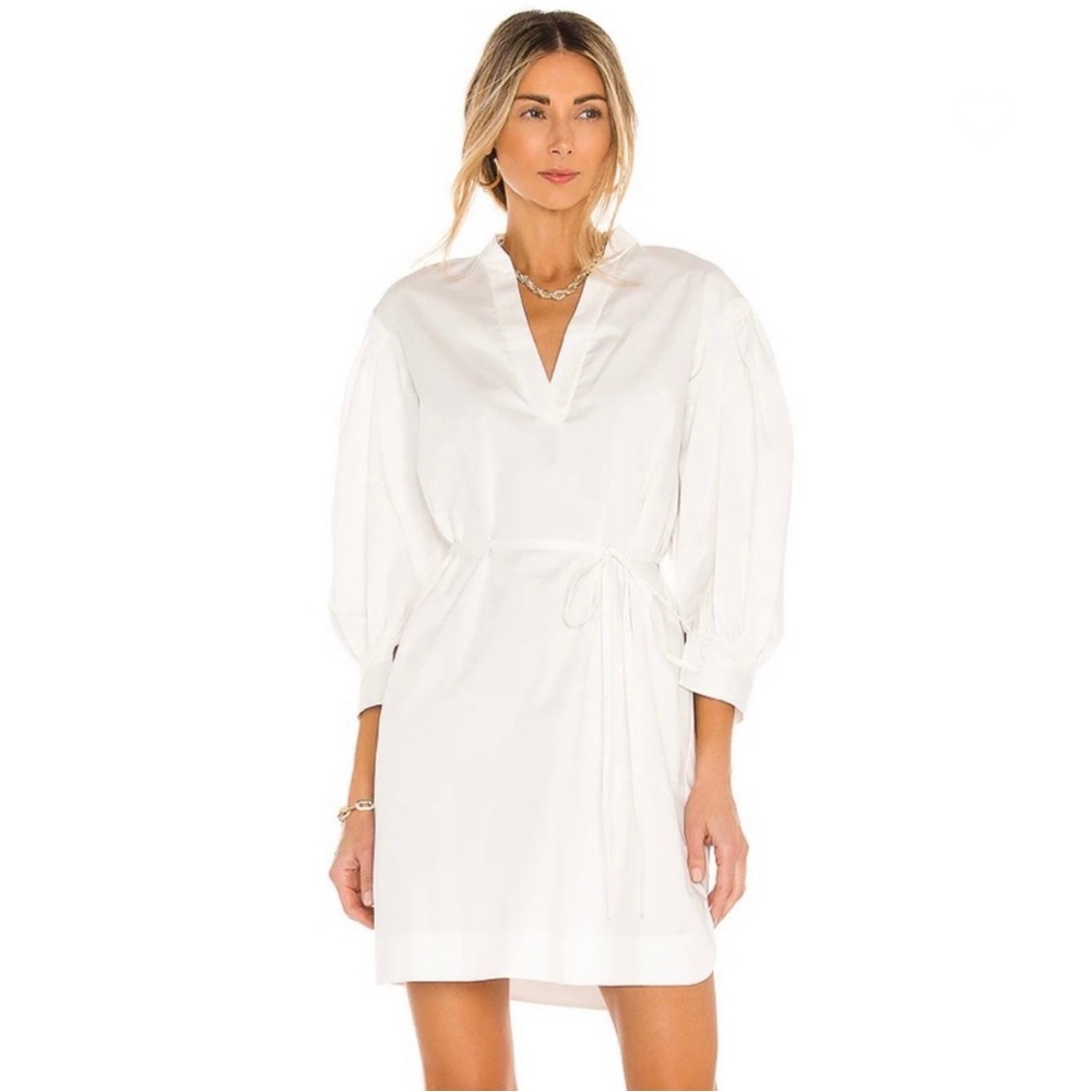 NEW REBECCA TAYLOR REVOLVE WHITE MINI SHIRT DRESS